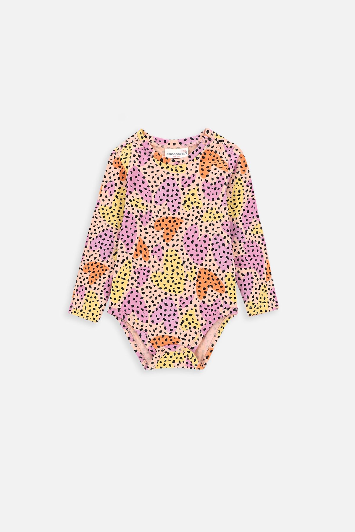 Long sleeve bodysuit Multicolored Wrap Closure with All-Over