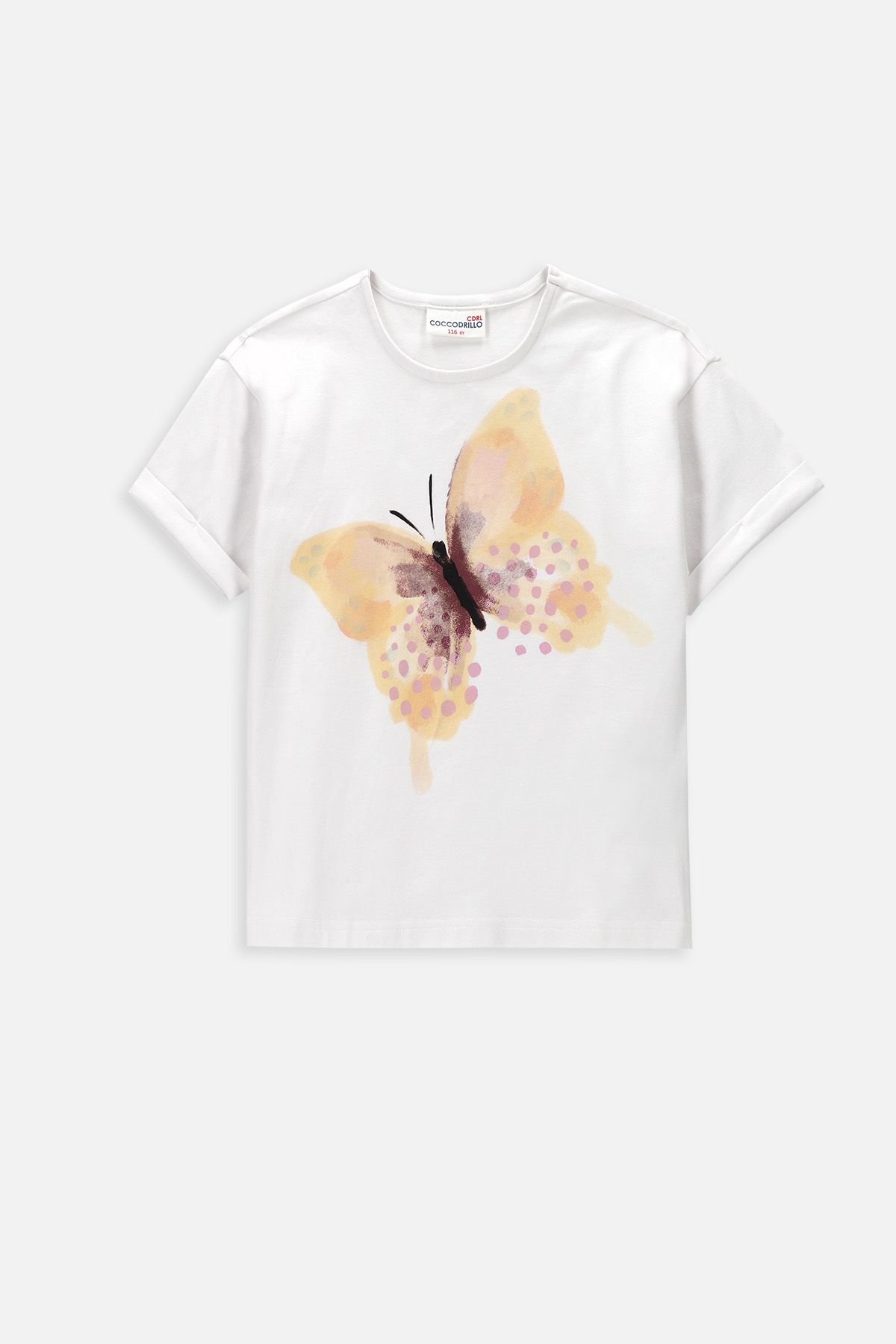 MSML BUTTERFLY SHORT SLEEVE SHIRT【XLサイズ】 T-shirt with short sleeves white with a butterfly print - Coccodrillo
