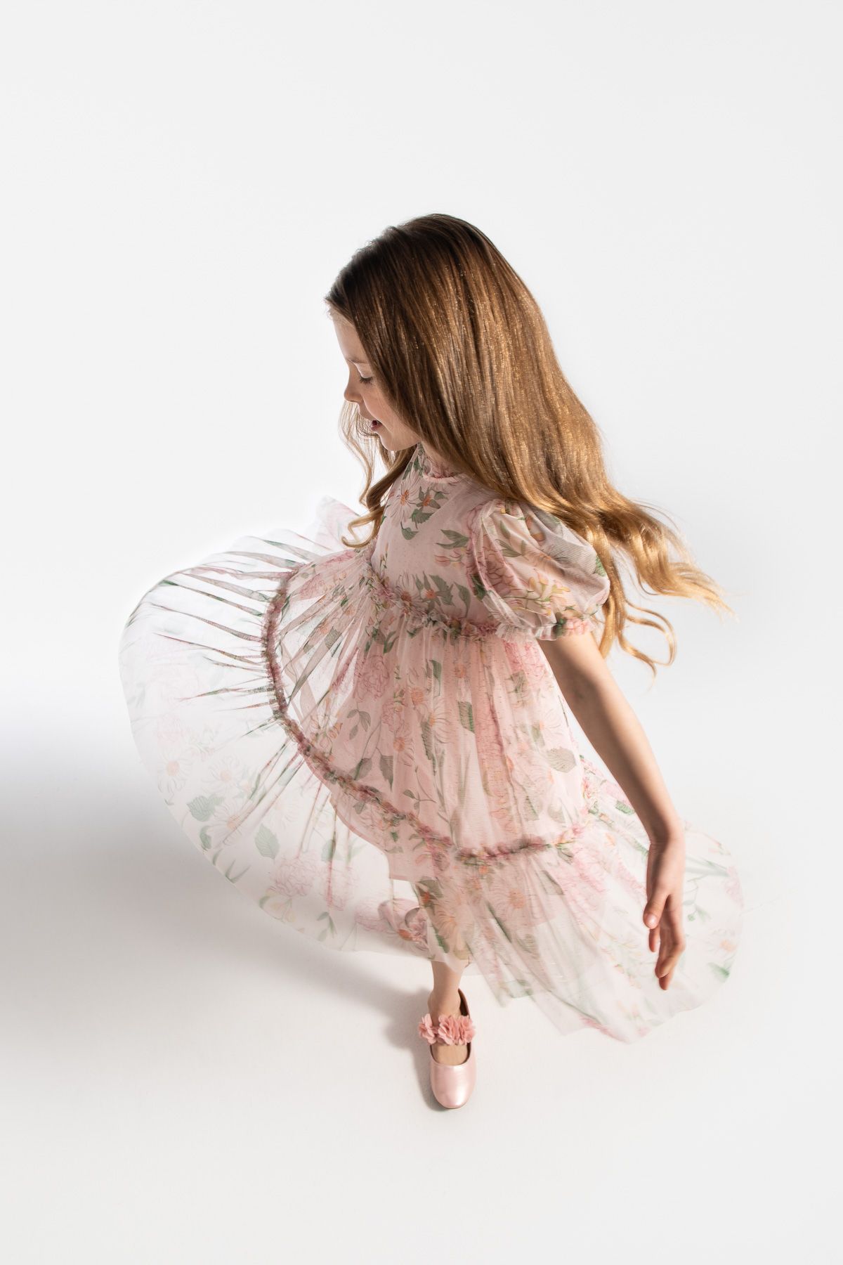 Tulle dress pink with cotton lining - Coccodrillo