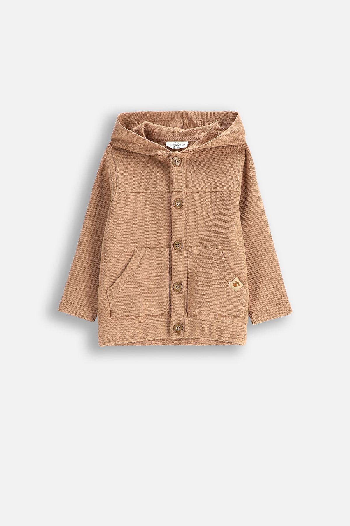 ★関税/送料込★Satur★25_Spring Apero Pocket Hoodie Zipped sweatshirt brown with hood, print and inscriptions
