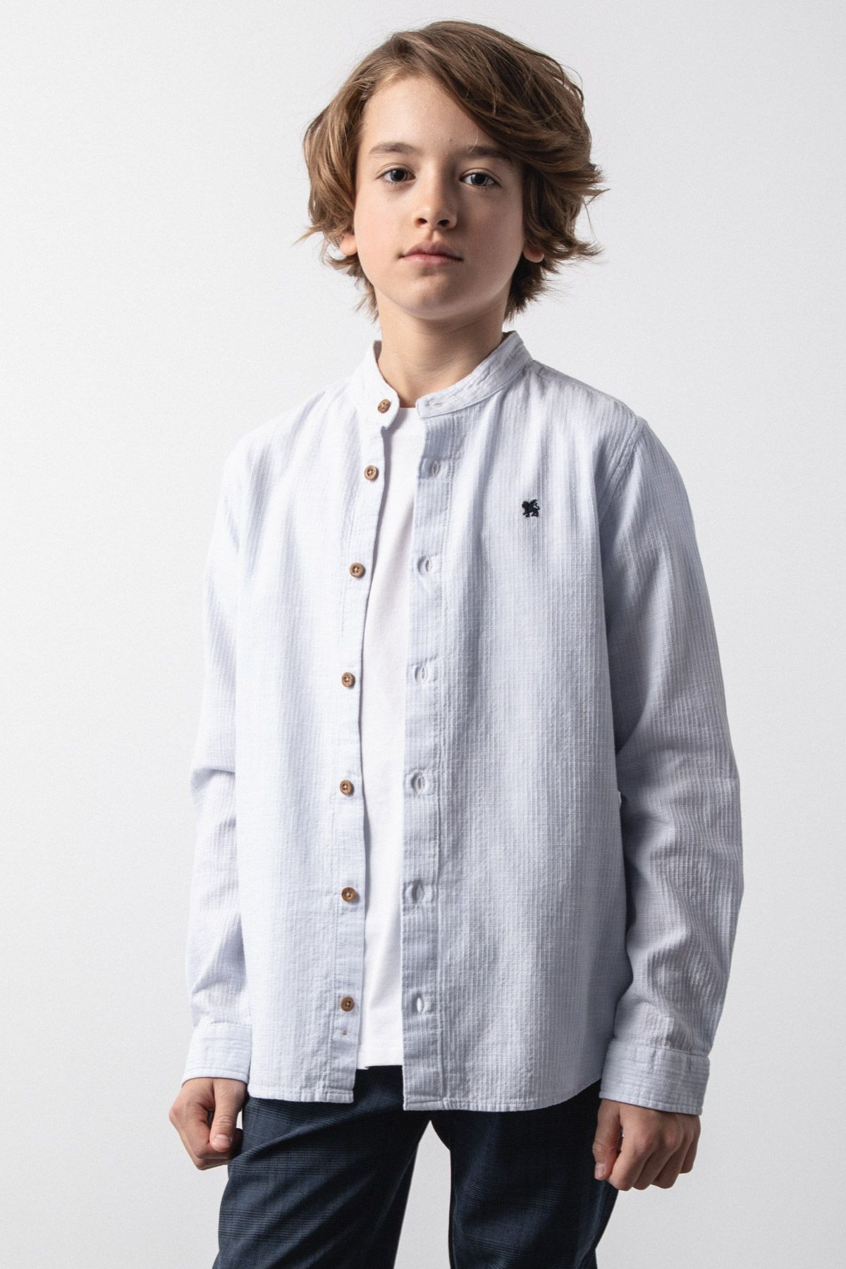 AECA WHITE CLOVER HOLIDAY Tシャツ WC Long sleeve shirt White with Collar - Coccodrillo
