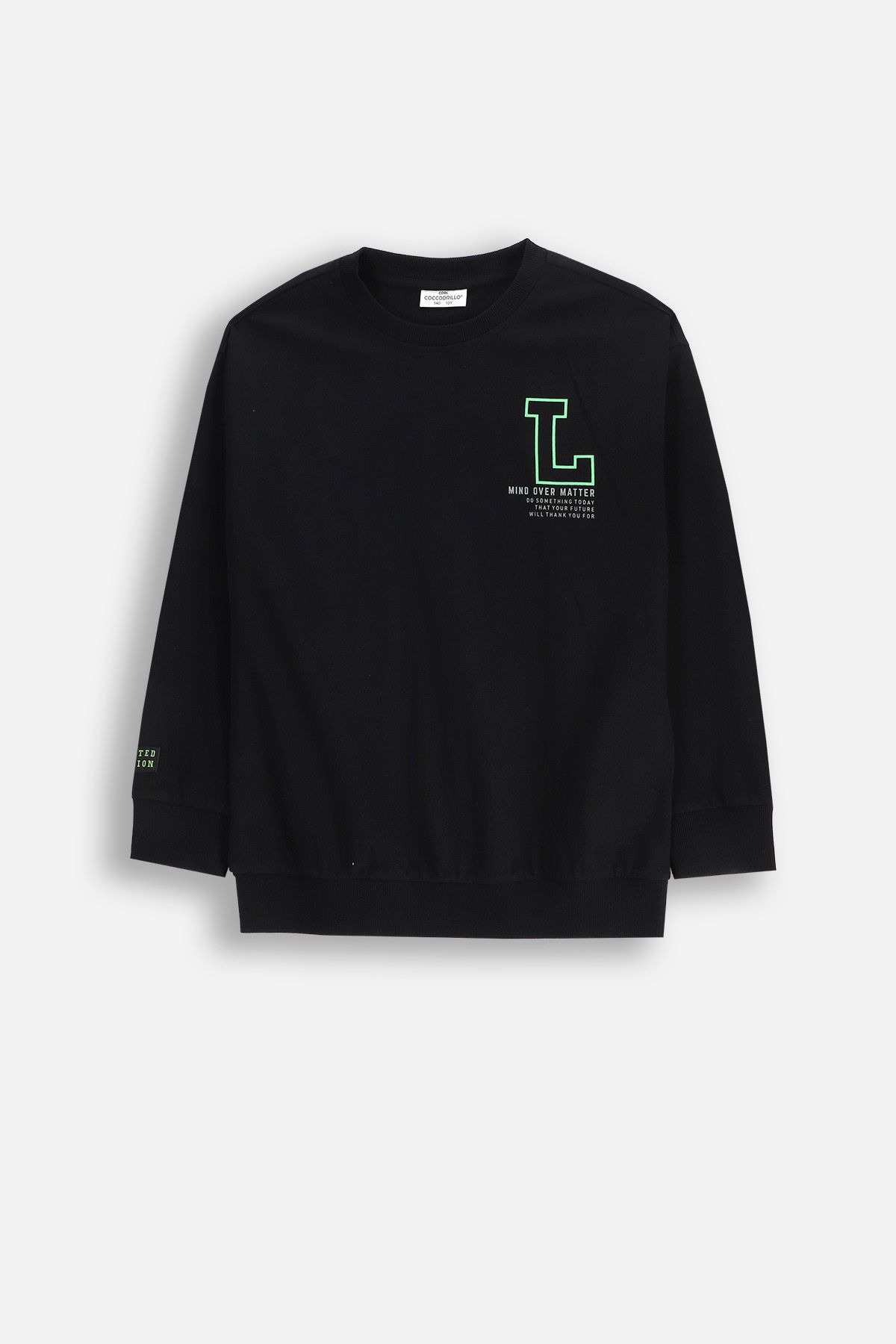 トップス plllllleeeasse Long sleeve T shirt BLACK T-shirt with long sleeves black with inscriptions on the