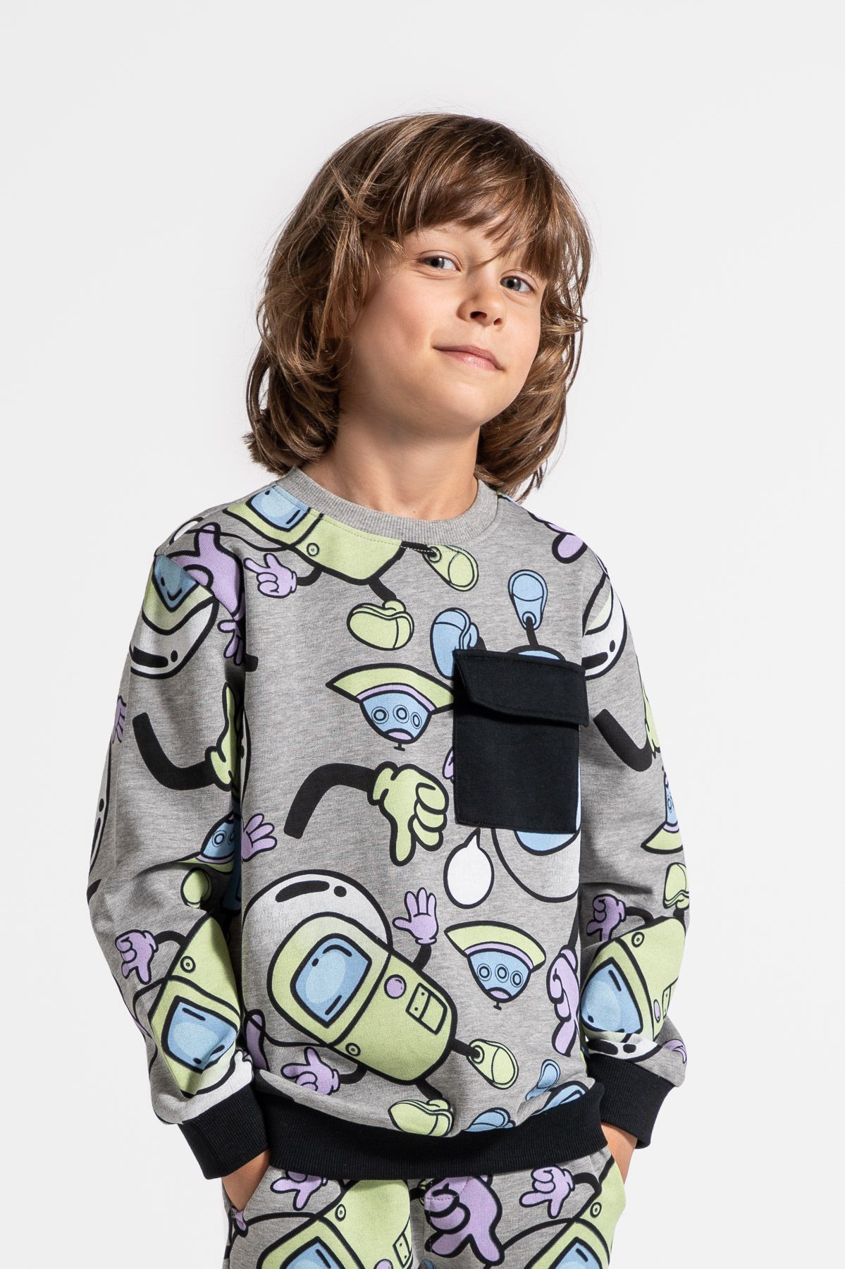 ★22-23FW新作★WKNDRS★TG SWEATSHIRT Sweatshirt multicolored with print, SPIDERMAN license