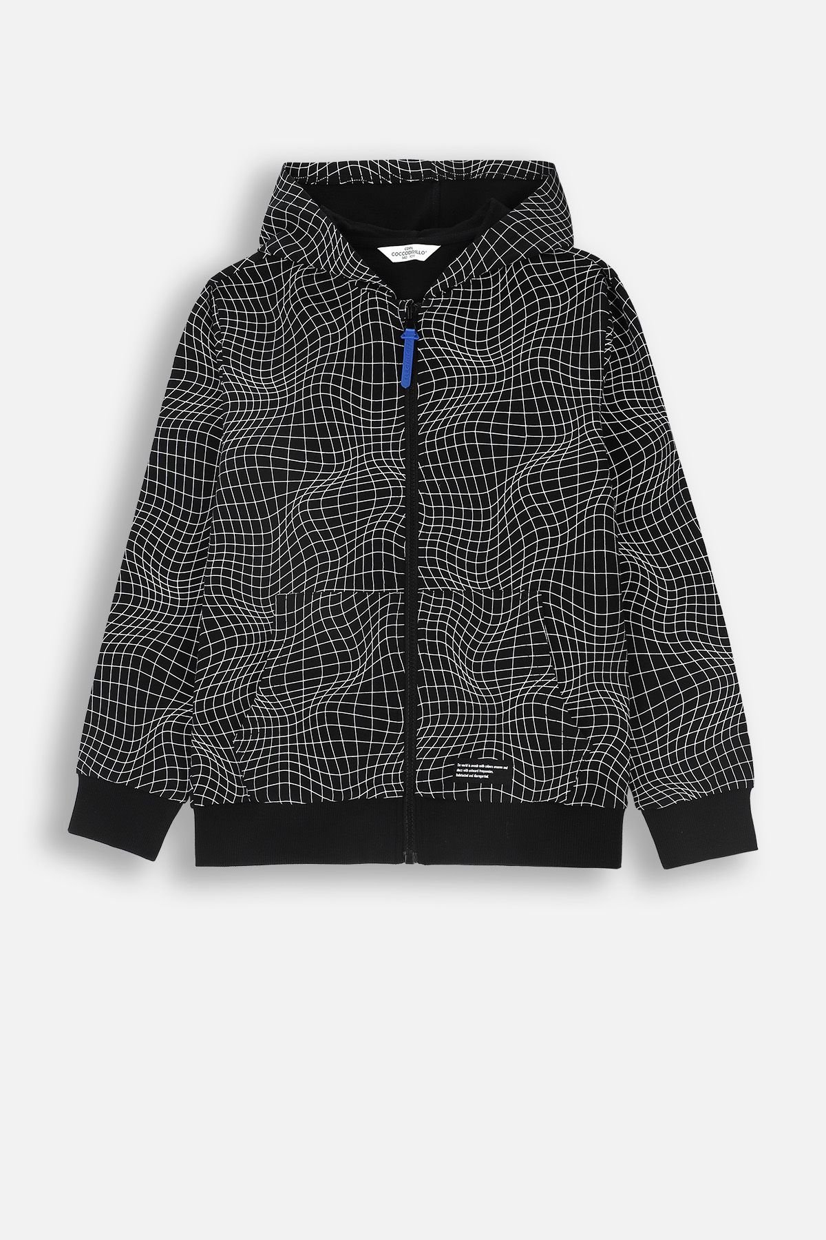 Sweatshirt black without hood shiny - Coccodrillo