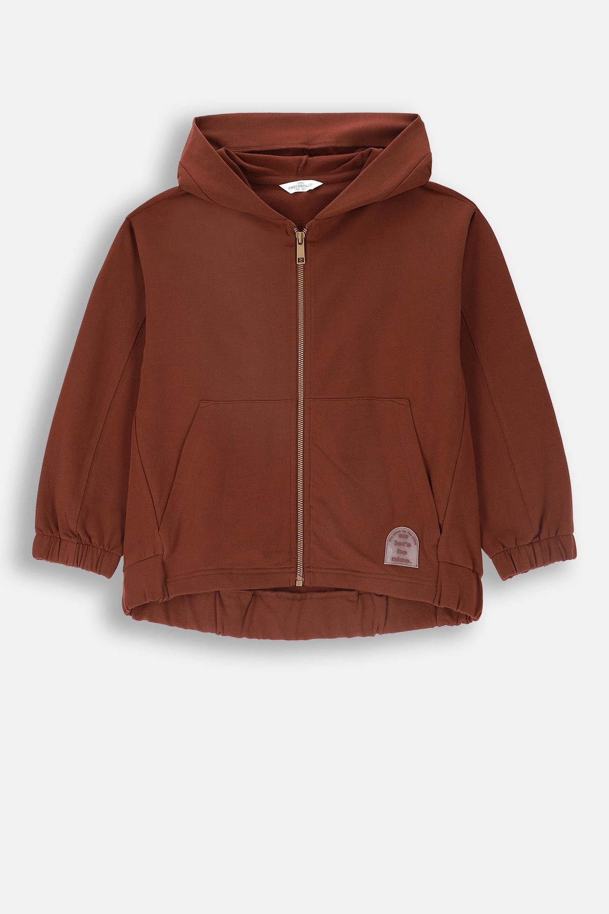 Sweatshirt with a hood burgundy kangaroo with a heart-kitty