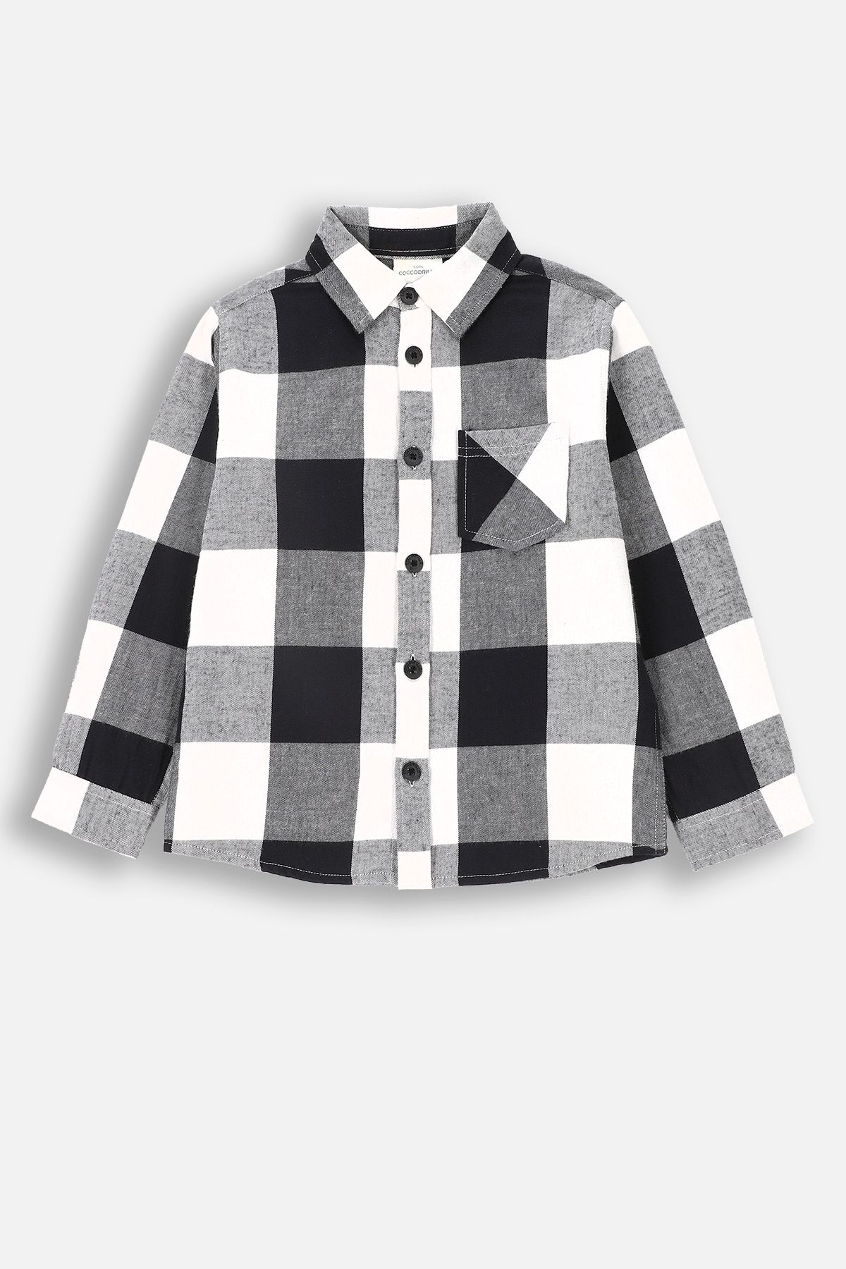 Shirt with long sleeves red checkered with a hood - Coccodrillo