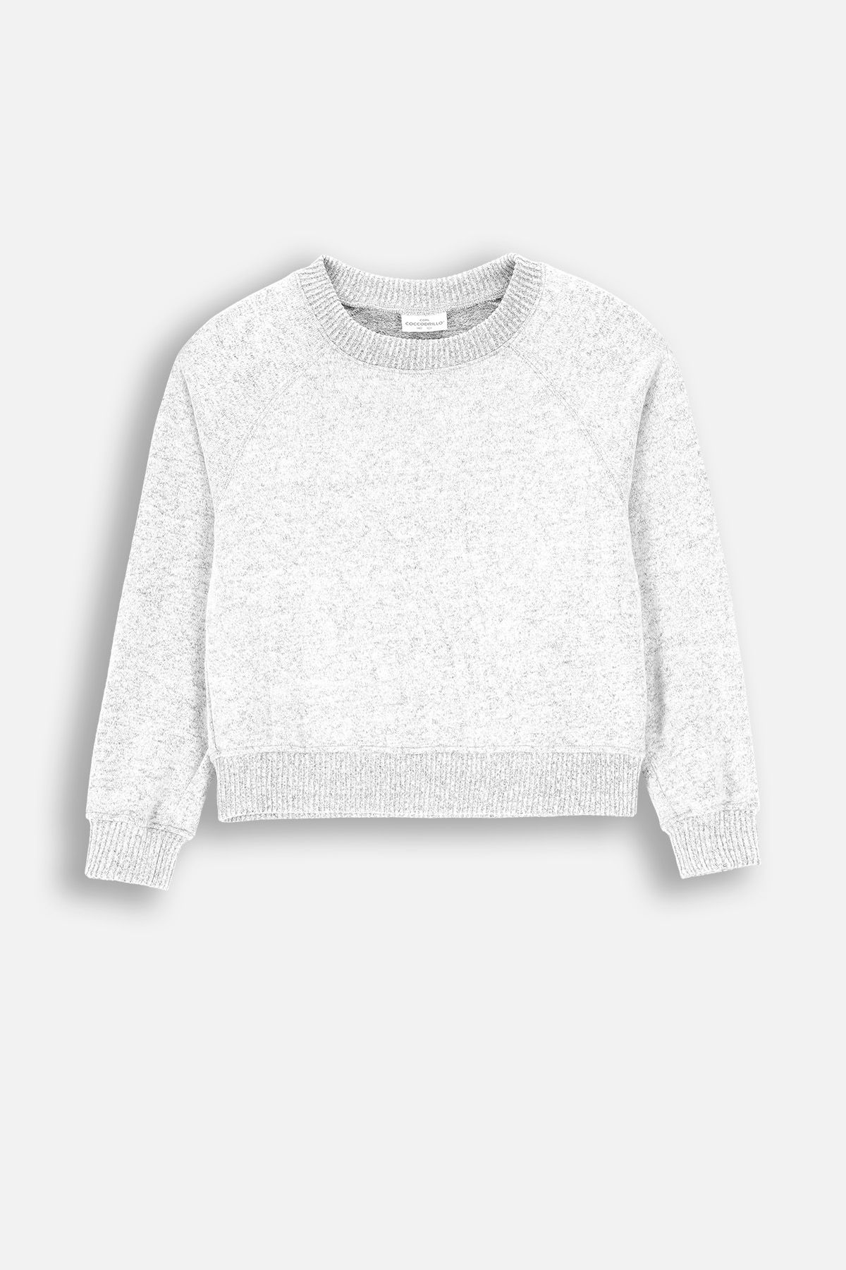 Knitted sweater multicolored with wide stripes and a patch
