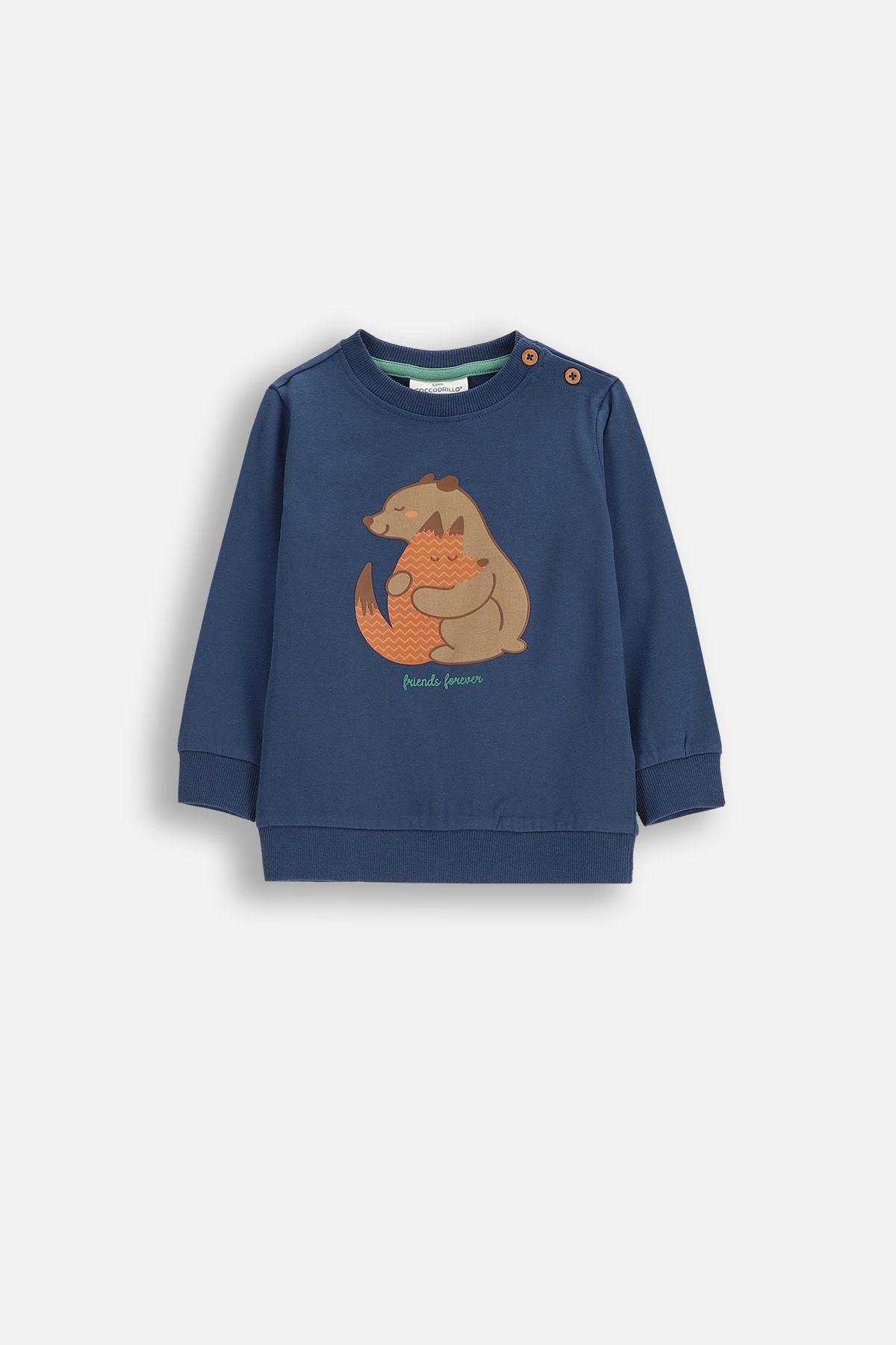 Long sleeve shirt purple with a kitten print on the front
