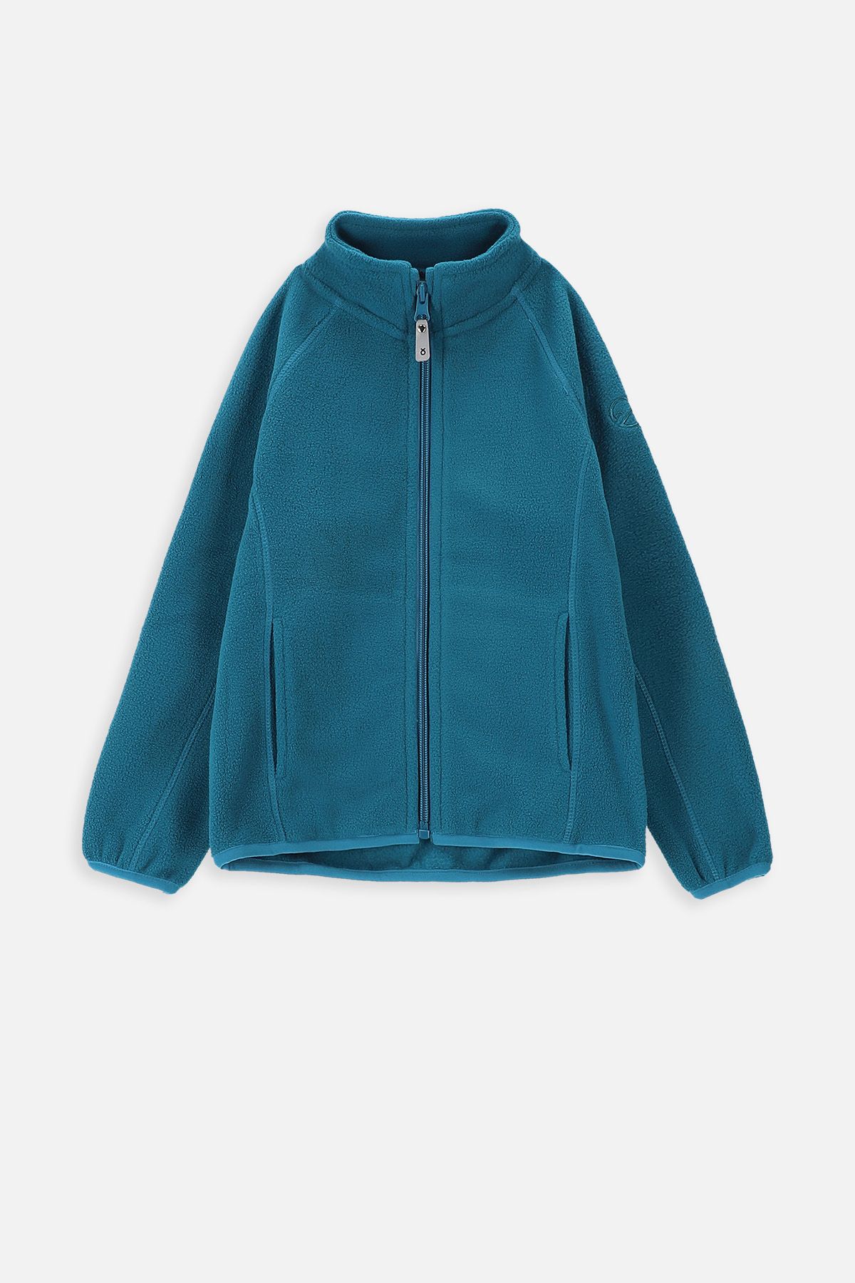 Boys' fleece sweatshirt with a stand-up collar - Coccodrillo