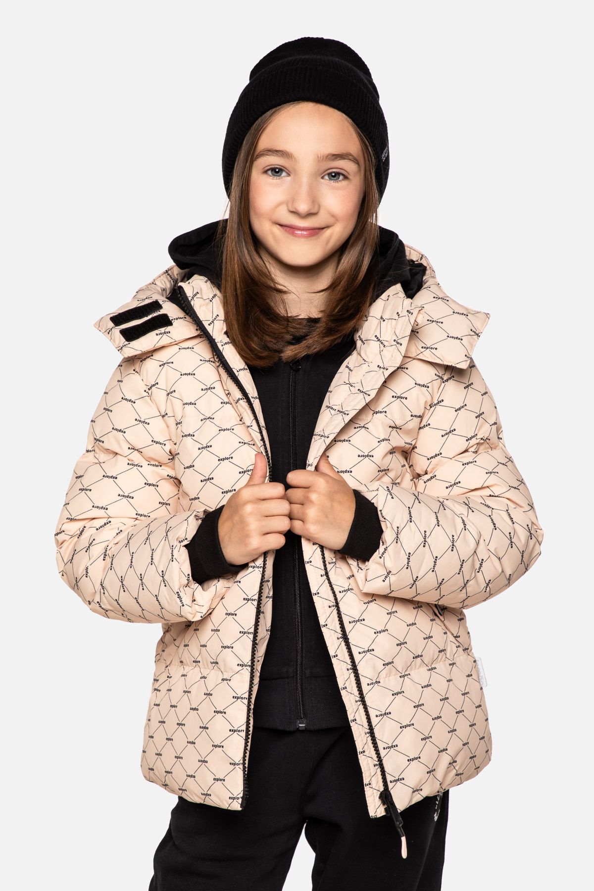 Girls' transitional jacket raincoat with a hood - Coccodrillo