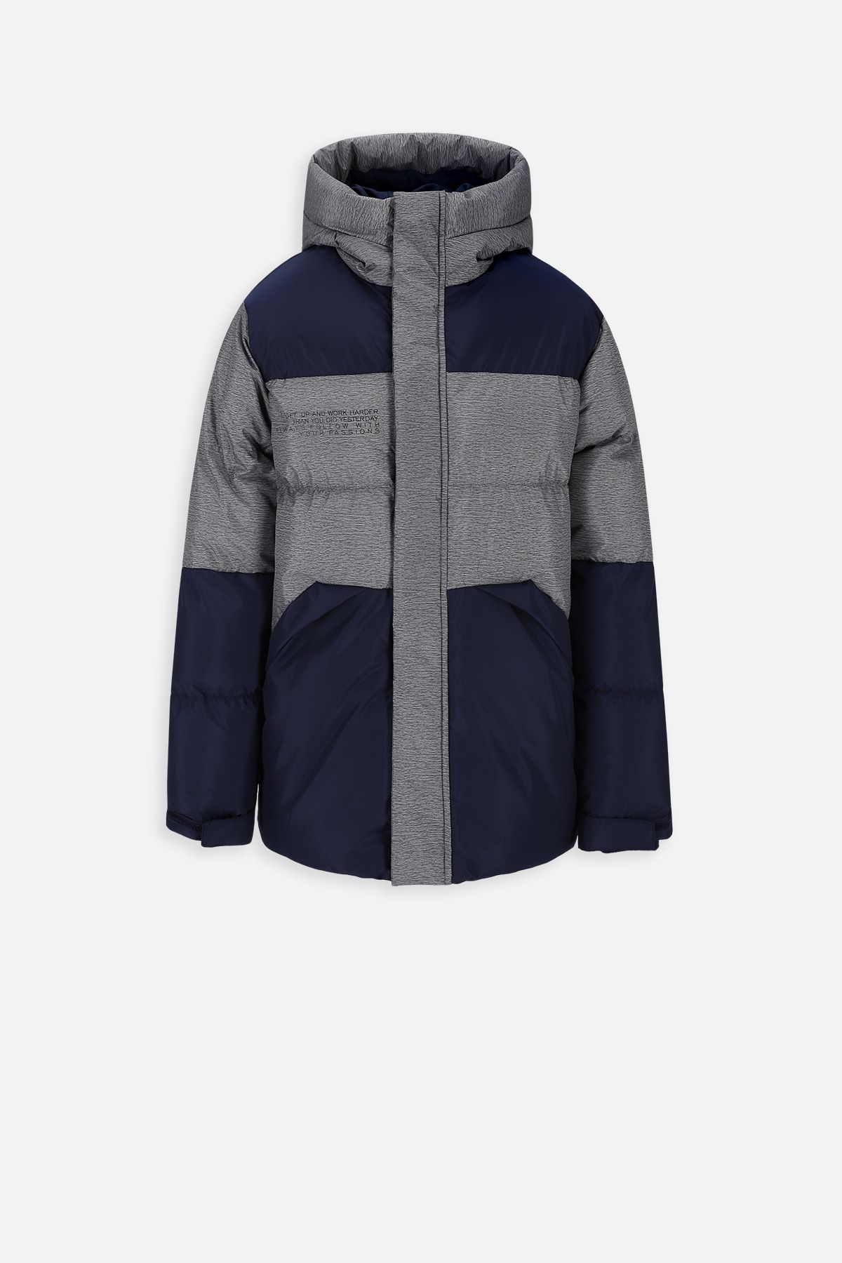 国内で当店のみ RELABEL - Checked Detachable Hood Layered Jacket with lining olive with hood and reflective elements