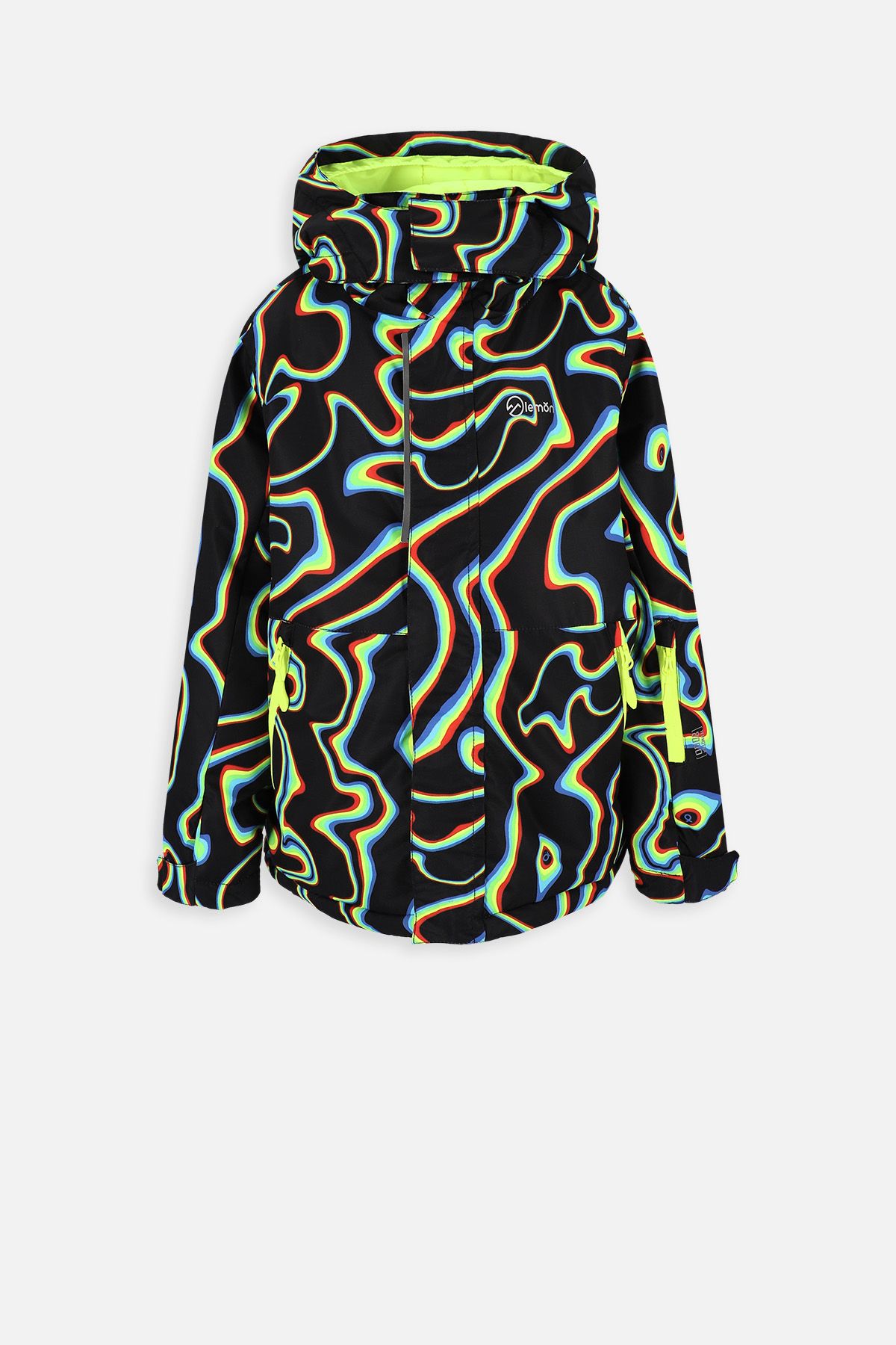 Boys' ski jacket with fleece lining and DWR coating