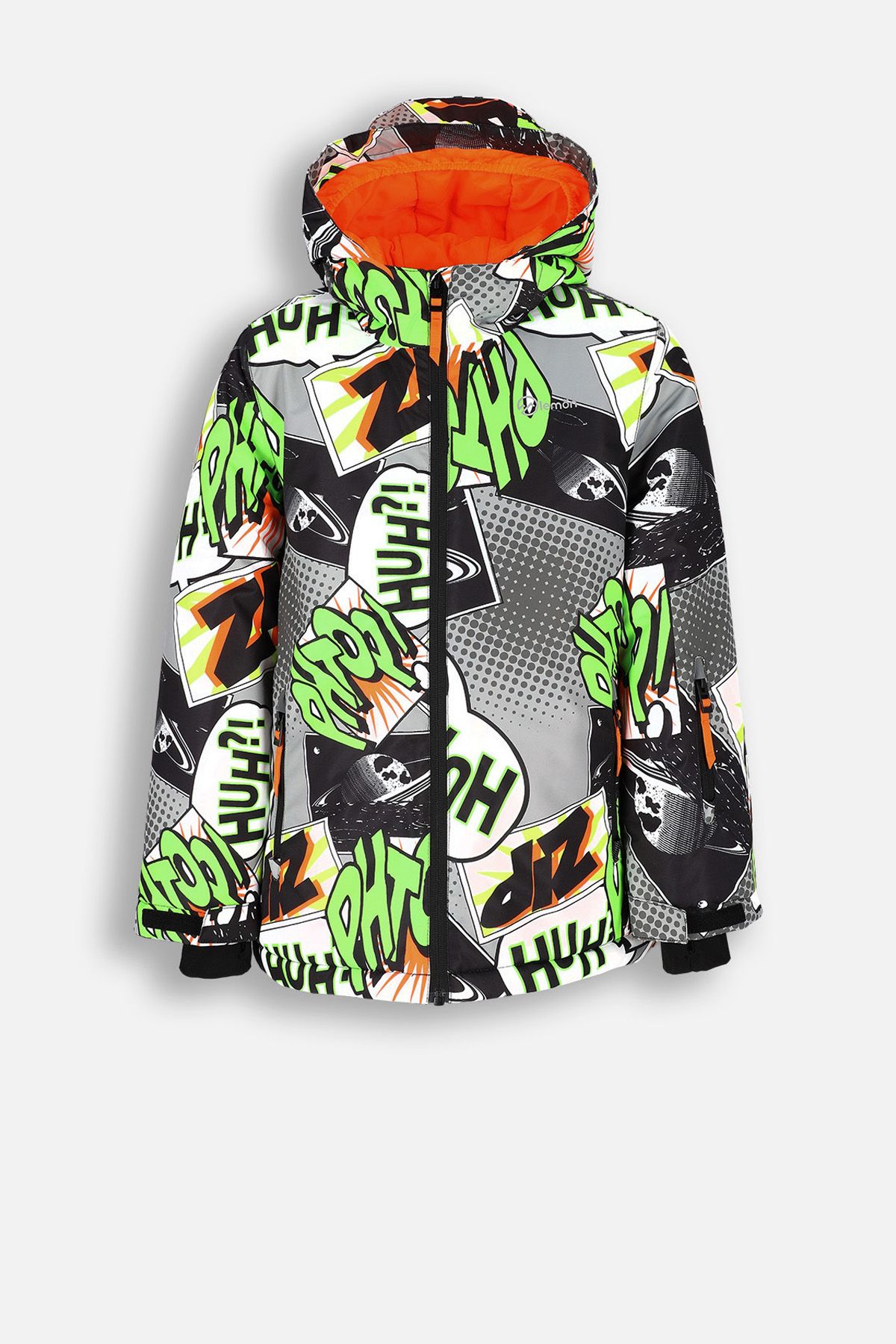 Boys' ski jacket with fleece lining and DWR coating
