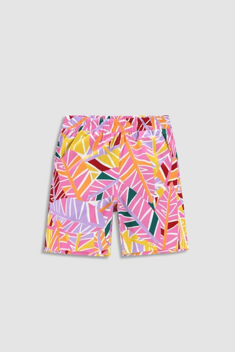 Shorts multicolored beach knee-length with print 2