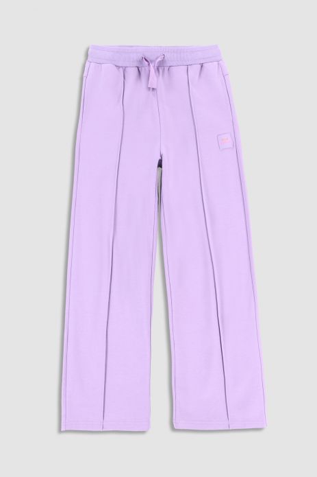 Knitted trousers purple type culotte