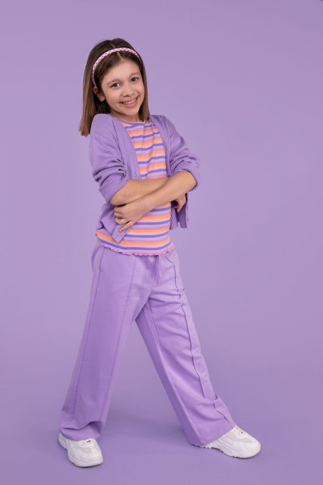 Knitted trousers purple type culotte 2