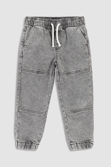 Jeans trousers gray joggers with REGULAR cut