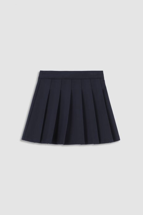 Fabric skirt navy blue flared