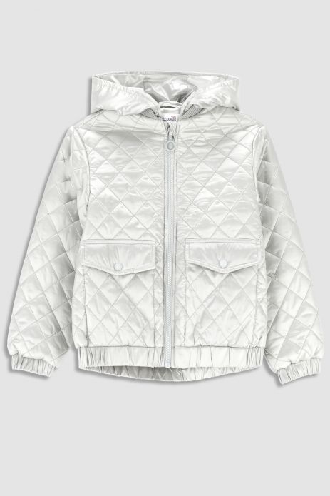 Transitional jacket gray quilted with reflective elements 2