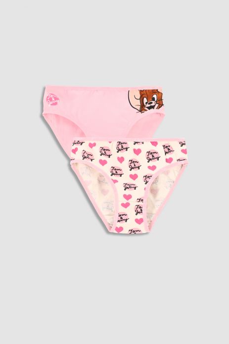 Girls' briefs multicolored panties 2 pack license TOM AND JERRY