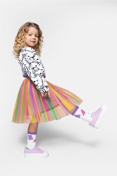Tulle skirt multicolored flared
