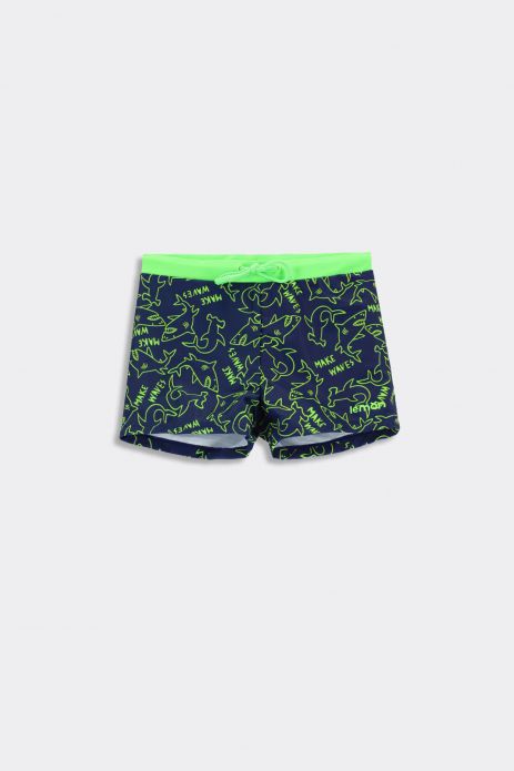 Boys' beach shorts with colorful print