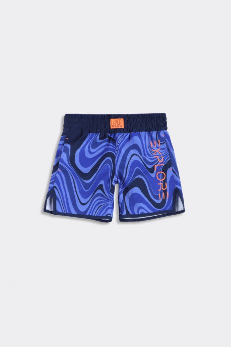 Boys' beach shorts with colorful print