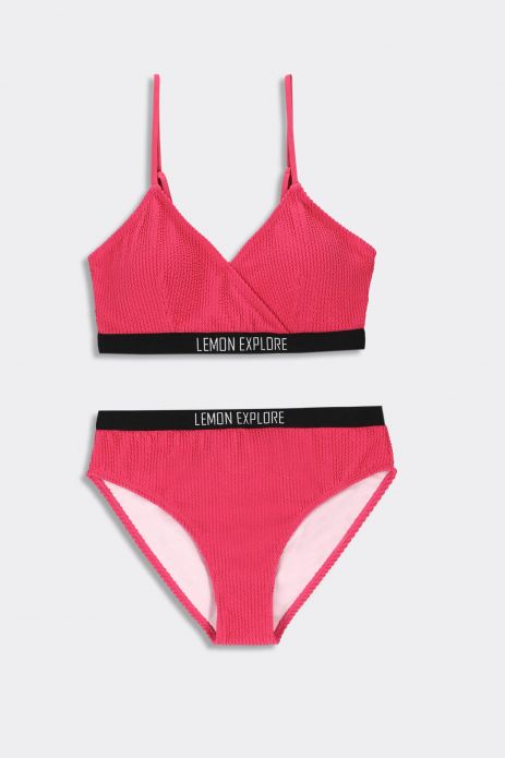 Youth swimwear two-piece with decorative rubber
