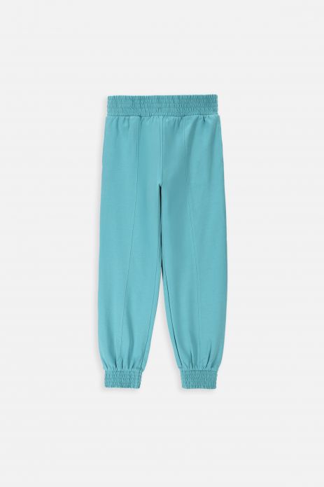 Sweatpants BALLOON mint cotton with welts
