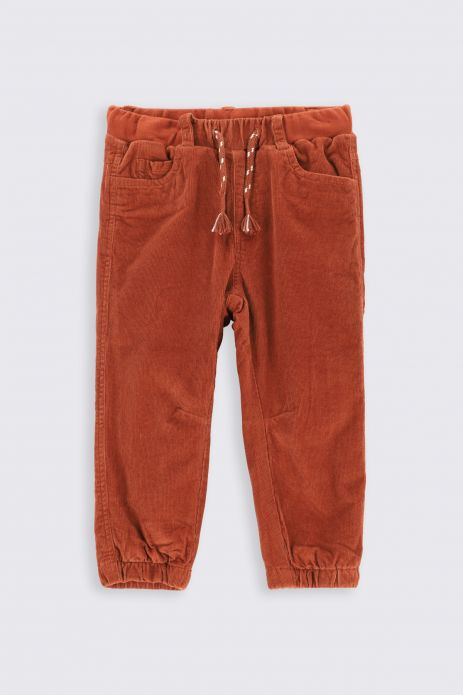 Fabric trousers brown with pockets
