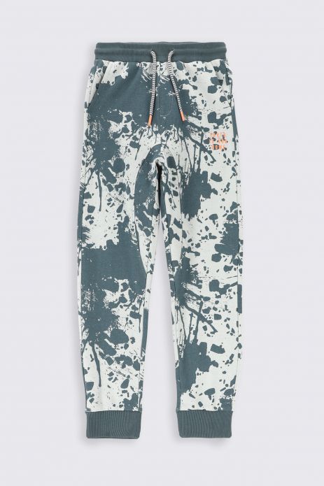 Sweatpants multicolored with the effect of splattered paint