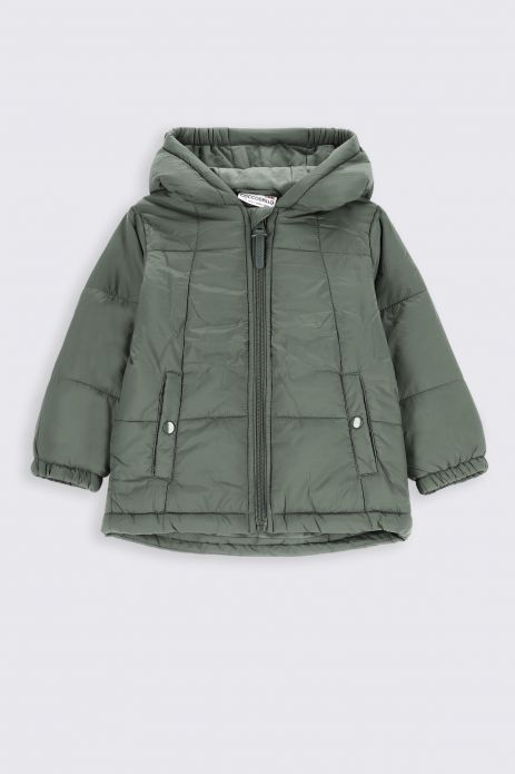 Transitional jacket green with a hood 2