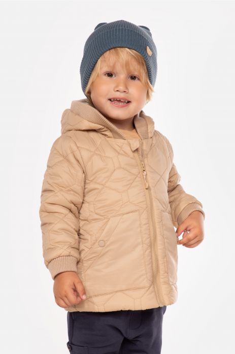 Transitional jacket beige with a hood