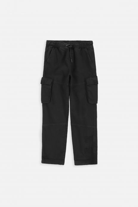 Jeans trousers black cargo with pockets, REGULAR cut 2
