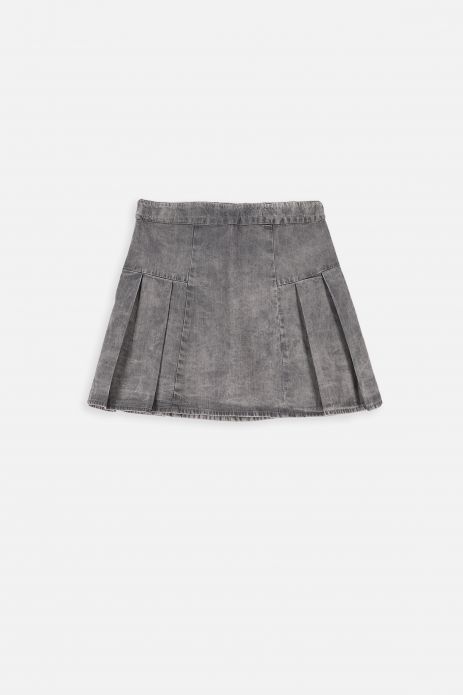 Fabric skirt gray flared 2