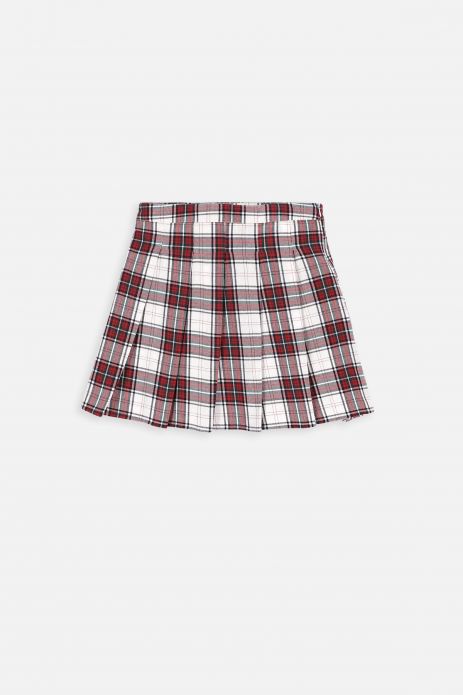 Fabric skirt multicolored flared checkered 2