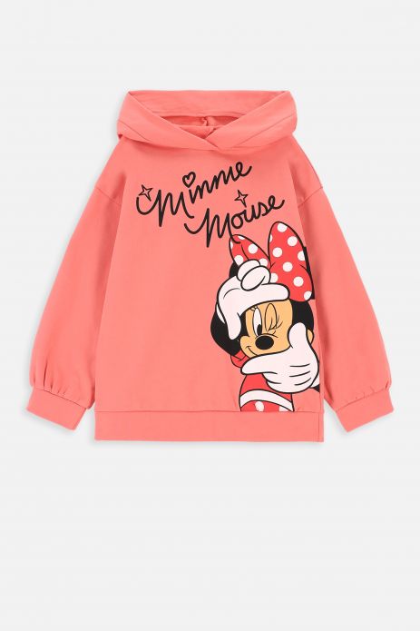 Sweatshirt powder pink extended with print, MICKEY MOUSE license 2