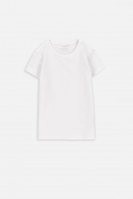 T-shirt with short sleeves white smooth 2