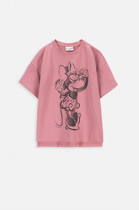 T-shirt with short sleeves powder pink with print, MICKEY MOUSE license 2
