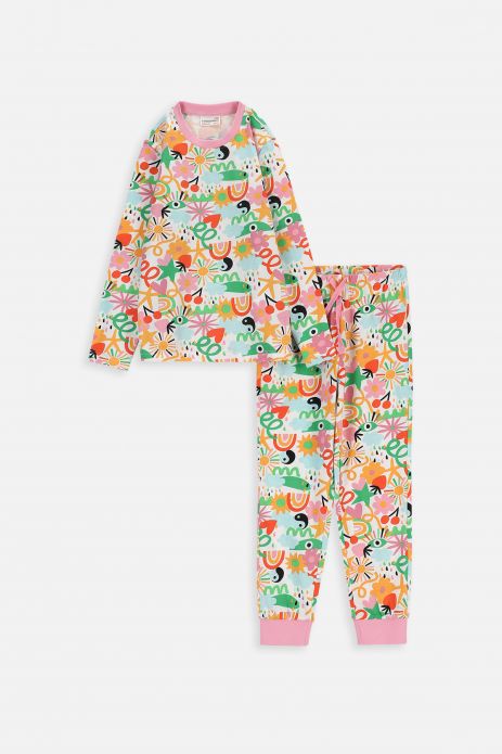 Pyjamas multicolored cotton with long sleeves
