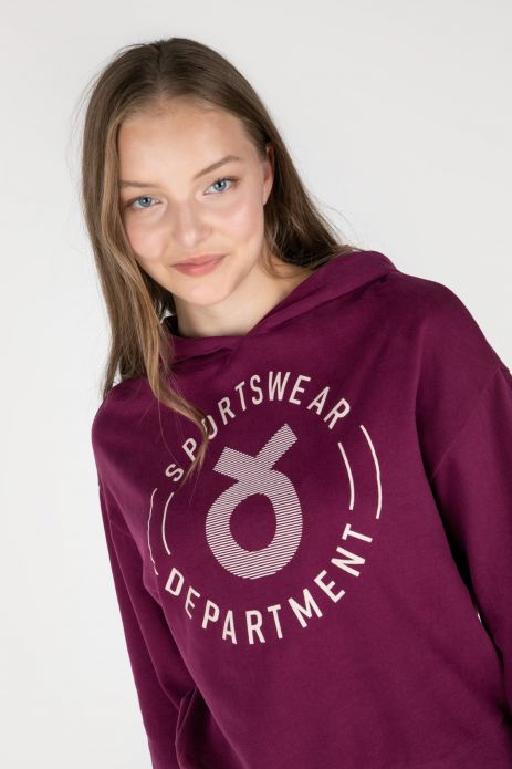 Youth unzipped sweatshirt with a hood and graphics