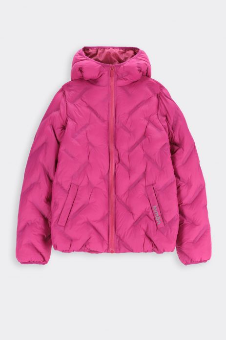 Girls' transitional jacket quilted with DWR coating