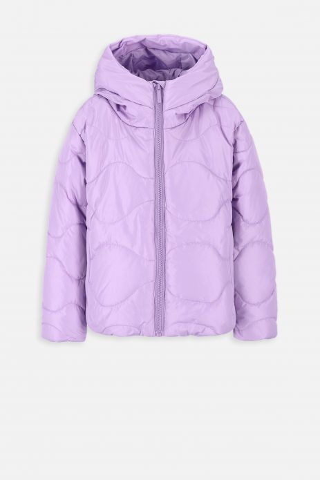 Girls' transitional jacket quilted with fleece lining and DWR coating 2