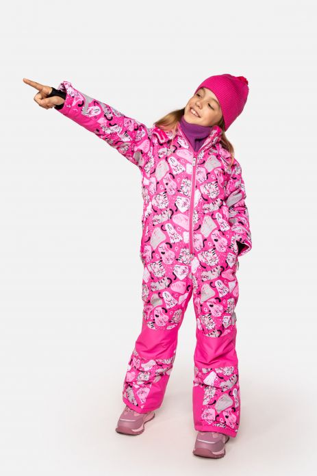 Girls' winter overalls insulated with TEFLON coating
