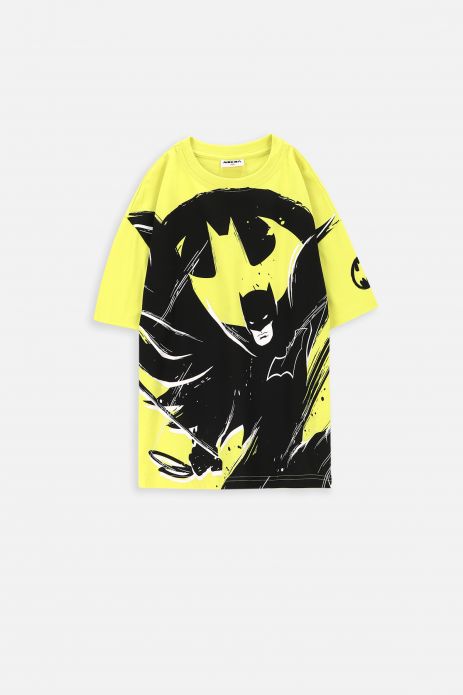 T-shirt with short sleeves BATMAN lime green with print 2