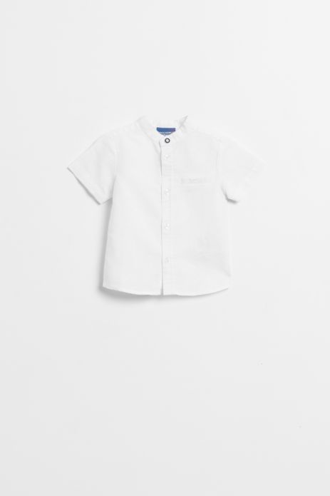 Shirt with short sleeves, white