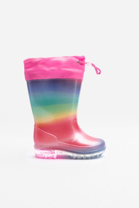 Rain boots with drawstring