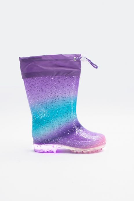 Rain boots with drawstring With a print and textured sole 2