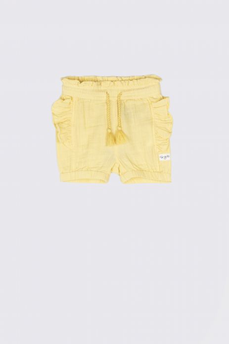 Shorts yellow with frills 
