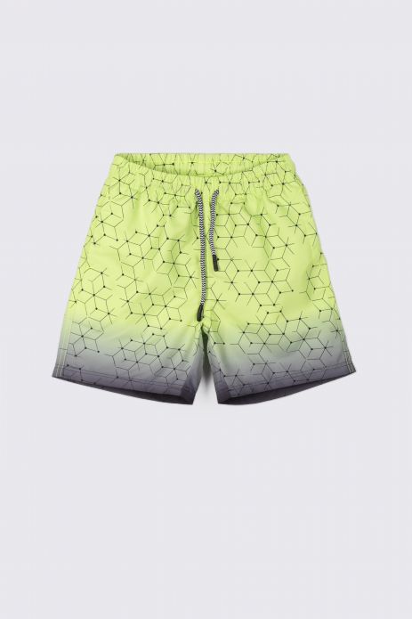 Shorts lime green with print 2